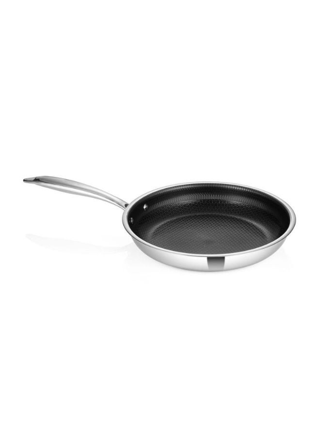 El Zenouki Stainless Steel Prime Frying Pan 26 cm-Silver - Image 2